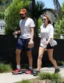 Elizabeth Olsen Leggy, Out with her Husband in Los Angeles