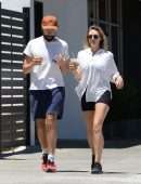 Elizabeth Olsen Leggy, Out with her Husband in Los Angeles