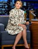 Elizabeth Olsen in Frock on "The Tonight Show Starring Jimmy Fallon" in NYC