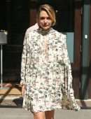 Elizabeth Olsen in Frock on "The Tonight Show Starring Jimmy Fallon" in NYC