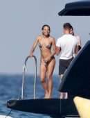 Emma Thynn Booty in Bikini with Viscountess Weymouth on a Luxury Yacht in St Tropez