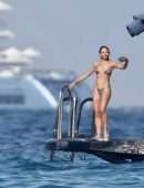 Emma Thynn Booty in Bikini with Viscountess Weymouth on a Luxury Yacht in St Tropez
