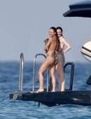 Emma Thynn Booty in Bikini with Viscountess Weymouth on a Luxury Yacht in St Tropez