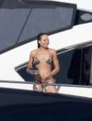 Emma Thynn Booty in Bikini with Viscountess Weymouth on a Luxury Yacht in St Tropez