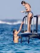 Emma Thynn Booty in Bikini with Viscountess Weymouth on a Luxury Yacht in St Tropez