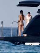 Emma Thynn Booty in Bikini with Viscountess Weymouth on a Luxury Yacht in St Tropez