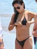 Eva Longoria Booty in Black Bikini in Marbella
