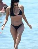 Eva Longoria Booty in Black Bikini in Marbella