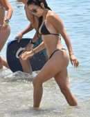 Eva Longoria Booty in Black Bikini in Marbella
