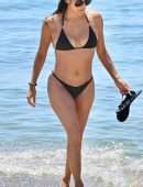 Eva Longoria Booty in Black Bikini in Marbella
