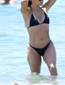 Eva Longoria Booty in Black Bikini in Marbella