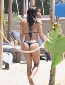 Eva Longoria Booty in Black Bikini in Marbella