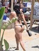 Eva Longoria Booty in Black Bikini in Marbella