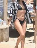Eva Longoria Booty in Black Bikini in Marbella