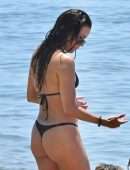 Eva Longoria Booty in Black Bikini in Marbella