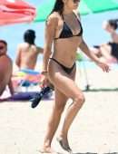 Eva Longoria Booty in Thong Bikini on a Beach in Marbella