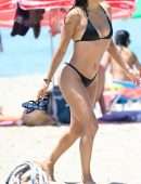 Eva Longoria Booty in Thong Bikini on a Beach in Marbella