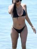 Eva Longoria Booty in Thong Bikini on a Beach in Marbella