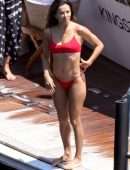 Eva Longoria Booty in Red Bikini in Capri