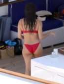 Eva Longoria Booty in Red Bikini in Capri