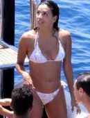 Eva Longoria Booty in Bikini at a Boat in Capri