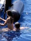 Eva Longoria Booty in Bikini at a Boat in Capri