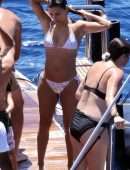 Eva Longoria Booty in Bikini at a Boat in Capri