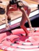Eva Longoria Booty in Bikini at a Boat in Capri