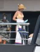 Gigi Hadid Booty in Thong Bikini on a Yacht in Saint-Tropez