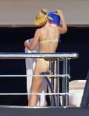 Gigi Hadid Booty in Thong Bikini on a Yacht in Saint-Tropez