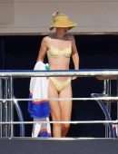 Gigi Hadid Booty in Thong Bikini on a Yacht in Saint-Tropez