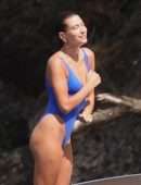 Hailey Baldwin Booty in Thong Swimsuit in Idaho