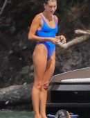 Hailey Baldwin Booty in Thong Swimsuit in Idaho