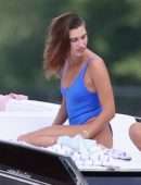 Hailey Baldwin Booty in Thong Swimsuit in Idaho