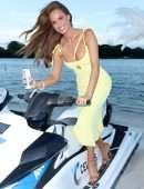 Haley Kalil at CELSIUS Arctic Vibe Launch Party in Miami Beach