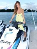 Haley Kalil at CELSIUS Arctic Vibe Launch Party in Miami Beach