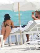 Haley Kalil Booty on a Beach in Miami