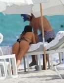 Haley Kalil Booty on a Beach in Miami