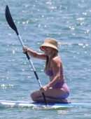 Hilary Duff Booty in Bikini on a Beach in Malibu