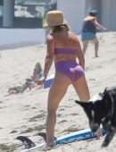 Hilary Duff Booty in Bikini on a Beach in Malibu