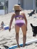 Hilary Duff Booty in Bikini on a Beach in Malibu