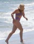 Hilary Duff Booty in Bikini on a Beach in Malibu
