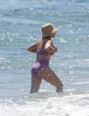 Hilary Duff Booty in Bikini on a Beach in Malibu