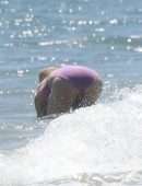 Hilary Duff Booty in Bikini on a Beach in Malibu