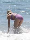 Hilary Duff Booty in Bikini on a Beach in Malibu