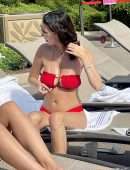 Iva Kovacevic Booty in a Red Bikini at her Luxury Pool in Las Vegas