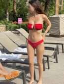 Iva Kovacevic Booty in a Red Bikini at her Luxury Pool in Las Vegas