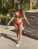 Iva Kovacevic Booty in a Red Bikini at her Luxury Pool in Las Vegas