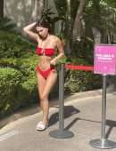 Iva Kovacevic Booty in a Red Bikini at her Luxury Pool in Las Vegas