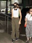 Kaia Gerber in White Tank Top, Steps Out in New York City